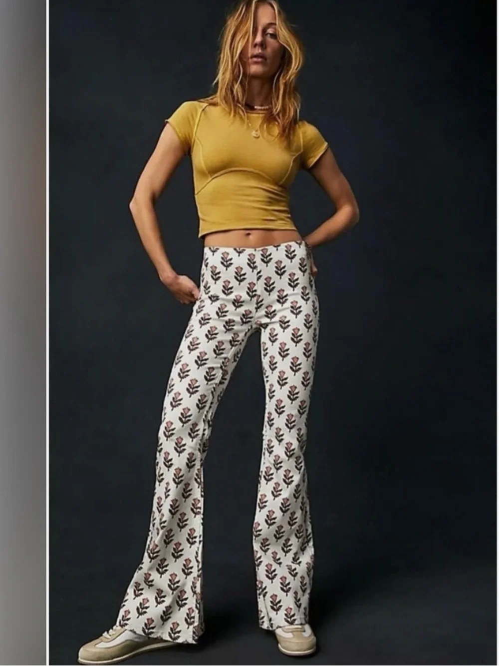 WE THE FREE Penny Pull On Printed Flare Terracotta Tulip 26